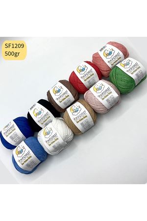 Stok Fazlası Eco Cotton Baby 10'lu Paket 500 gram Mix SF1209