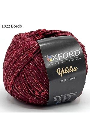 Oxford Yıldız Pullu İp - 1022 Bordo
