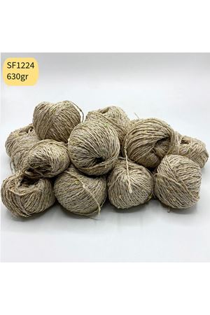 Stok Fazlası Paket 630gr Simli Renkli Pullu Cotton Bej SF1224
