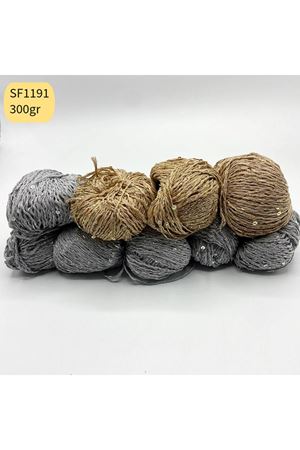 Stok Fazlası Paket 300gr Simli Pullu Cotton Mix SF1191