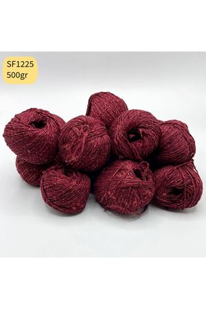Stok Fazlası Paket 500gr Simli Pullu Cotton Bordo SF1225