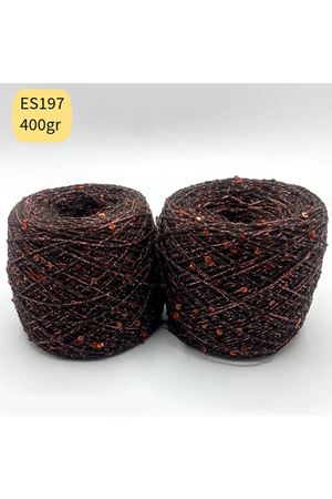 Stok Fazlası Paket 400gr Cotton Kahve Bakır Simli Bakır Pullu ES197