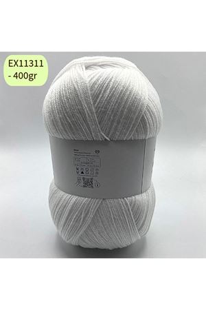 İhrac Fazlası Dev Yumak 400 gr Akrilik Beyaz EX11311