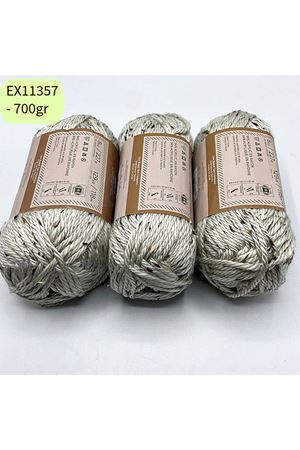 İhrac Fazlası 3'lü Paket 700 gr Tüy Detaylı Parlak Akrilik Bej EX11357