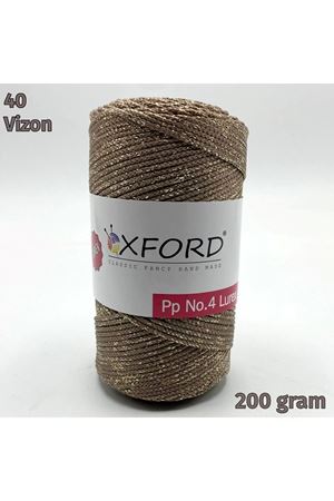 Oxford No:4 200 gram Simli Lurex Makrome - Vizon 40