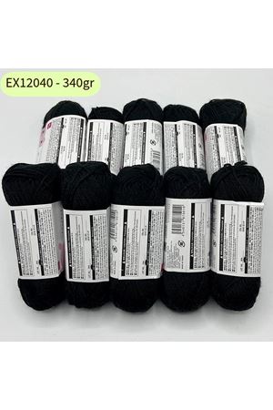 İhrac Fazlası 10'lu Paket 350/400gr Amigurumi İpi Siyah EX112040