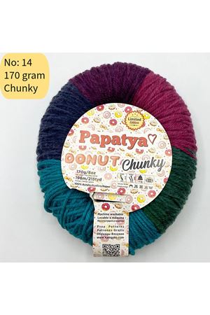 Stok Fazlası Papatya Donut Chunky 170gr Akrilik Ebruli 014