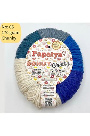 Stok Fazlası Papatya Donut Chunky 170gr Akrilik Ebruli 005
