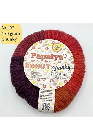Stok Fazlası Papatya Donut Chunky 170gr Akrilik Ebruli 007