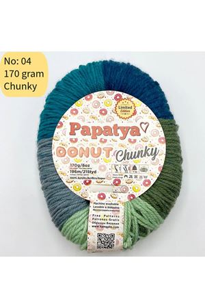 Stok Fazlası Papatya Donut Chunky 170gr Akrilik Ebruli 004