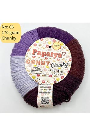 Stok Fazlası Papatya Donut Chunky 170gr Akrilik Ebruli 006