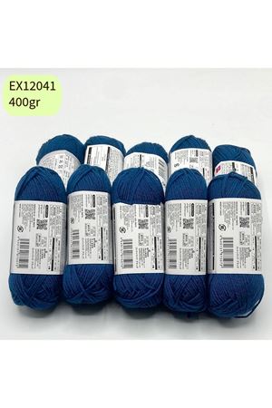 İhrac Fazlası 10'lu Paket 350/400gr Amigurumi İpi Petrol Mavi EX112041