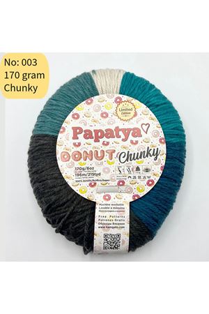 Stok Fazlası Papatya Donut Chunky 170gr Akrilik Ebruli 003