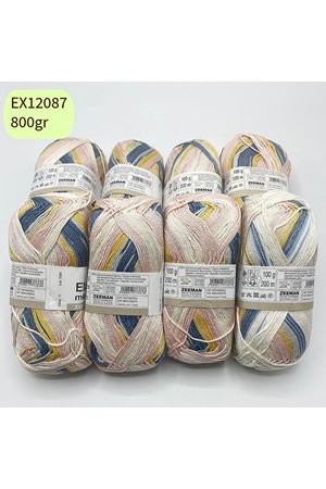 İhrac Fazlası 8'li Paket 800 gr Orta İnce Cotton Ebruli EX12087