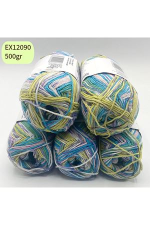 İhrac Fazlası 5'li Paket 500 gr Orta İnce Cotton Ebruli EX12090