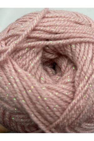 İhrac Fazlası Dev Yumak 300 gr Simli Akrilik Pudra Pembe EX12099