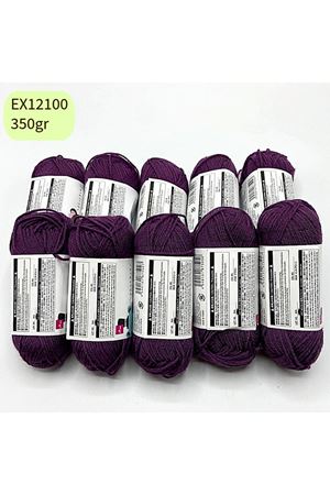 İhrac Fazlası 10'lu Paket 350gr Amigurumi İpi Mürdüm EX12100