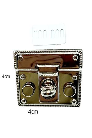 Çevirmeli Çanta Kilidi 4 x 4 cm Gümüş