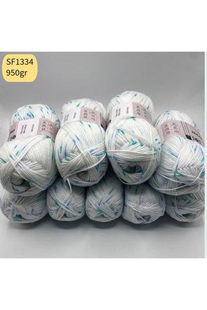 İhrac Fazlası 9'lu Paket 950 gr Akrilik Benekli Bebe İpi SF1334