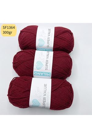 Stok Fazlası 3'lü Paket 300gr Akrilik Bordo SF1364