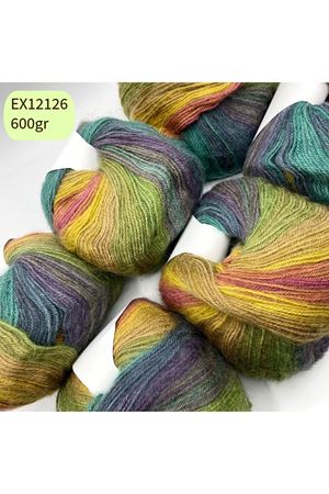 Ihraç Fazlası 6'lı Paket 600gr Batik Yünlü Akrilik EX12126