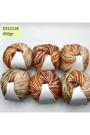 Ihraç Fazlası 6'lı Paket 650gr Yünlü Batik Akrilik EX12128