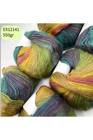 Ihraç Fazlası 5'li Paket 550gr Batik Yünlü Akrilik EX12141