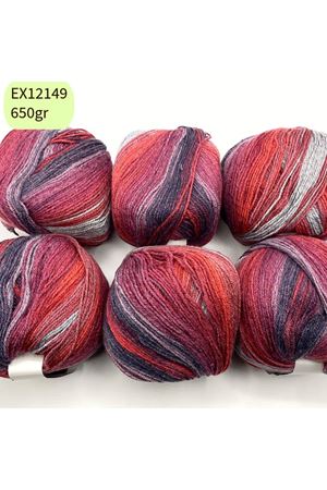 Ihraç Fazlası 6'lı Paket 650gr Simli Batik Akrilik EX12149