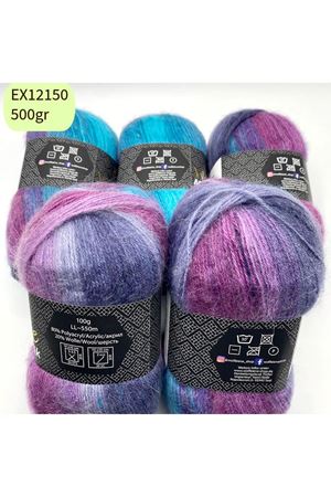 Ihraç Fazlası 5'li Paket 500gr Batik Yünlü Angora EX12150