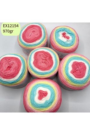 İhrac Fazlası 6'lı Paket 970 gr Akrilik Kek Ebruli EX12154