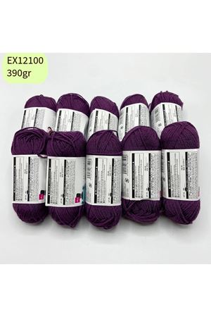İhrac Fazlası 10'lu Paket 390gr Amigurumi İpi Mürdüm EX12100
