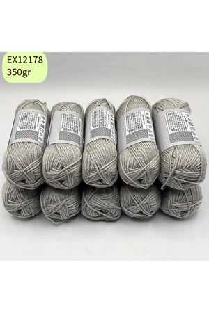 İhrac Fazlası 10'lu Paket 350gr Amigurumi İpi Gri EX12178