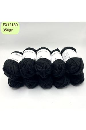 Ihraç Fazlası 10'lu Paket 350gr Çok Yumuşak Kalın Akrilik Siyah EX12180