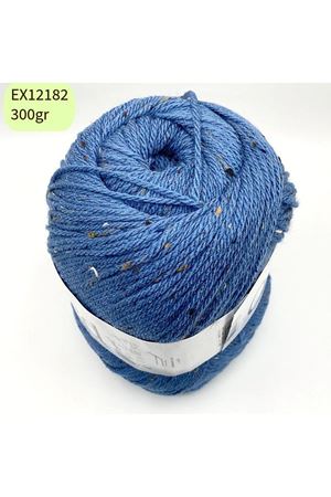 Ihraç Fazlası Dev Yumak 300gr Tüy Detaylı Akrilik Havacı Mavi EX12182