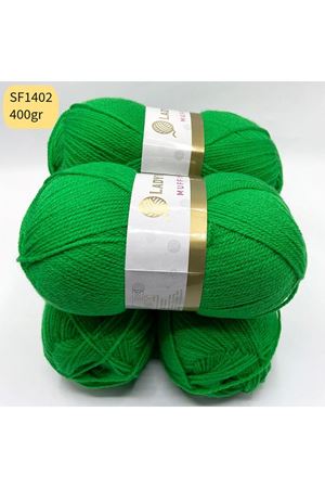 Stok Fazlası 4'lü Paket 400 gram Lady Yarn Muffin Yeşil SF1402