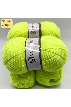 Stok Fazlası 4'lü Paket 400 gram Lady Yarn Muffin Neon Yeşil SF1404