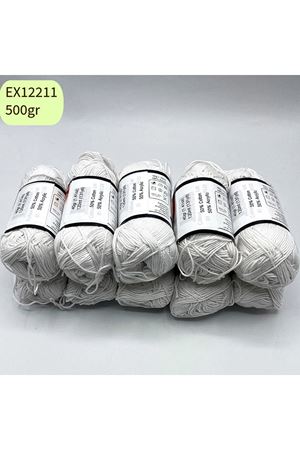 İhrac Fazlası 10'lu Paket 500gr Amigurumi İpi Beyaz EX12211