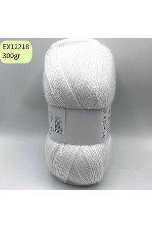 Ihraç Fazlası Dev Yumak 300gr Simli Akrilik  Beyaz EX12218