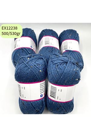 İhraç Fazlası 5'li Paket 500/530gr Tüy Detaylı Akrilik Havacı Mavi EX12238