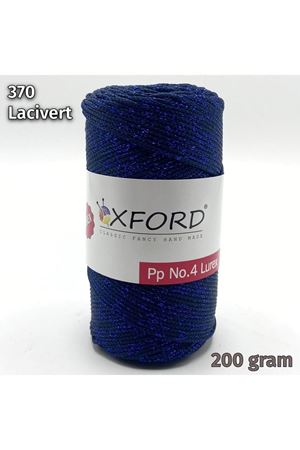 Oxford No:4 200 gram Simli Lurex Makrome - Lacivert - 370