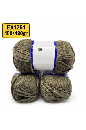 İhraç Fazlası 3'lü Paket 450-480gr Kalın Akrilik Soluk Haki EX12261