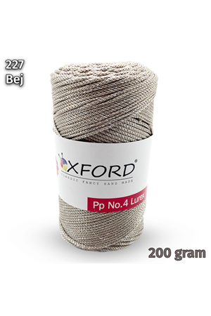 Oxford No:4 200 gram Simli Lurex Makrome - Bej - 227
