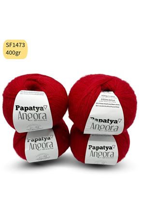 Stok Fazlası 4'lü Paket 400gr Papatya Angora Kırmızı SF1473