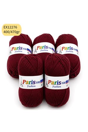 İhraç Fazlası 5'li Paket 400/470 gr Akrilik Bordo EX12276