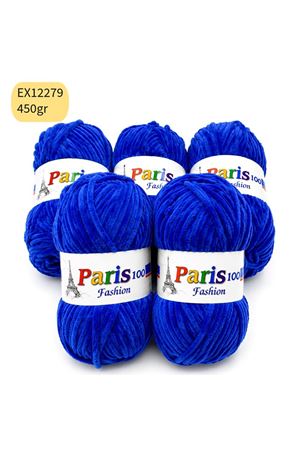 Stok Fazlası 5'li Paket 450gr Kadife Saks Mavi SF1479