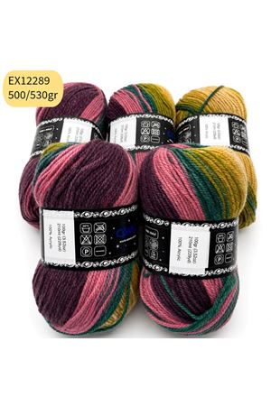 İhraç Fazlası 5'li Paket 500/530 gr Akrilik Ebruli EX12289