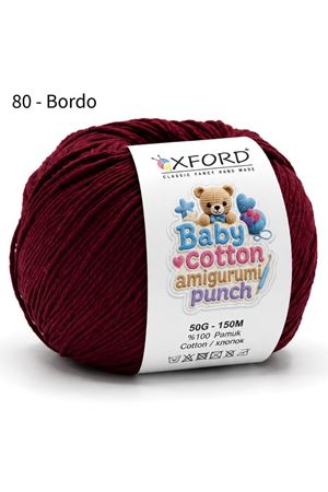 Oxford Baby Cotton Amigurumi Punch 50 gr 150 m No:080 Bordo