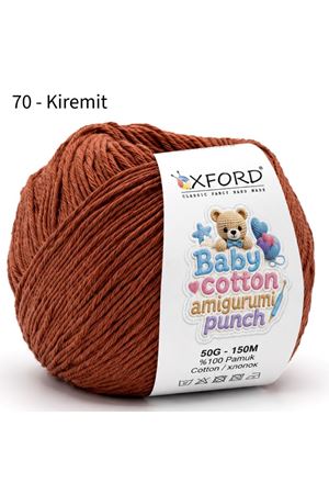 Oxford Baby Cotton Amigurumi Punch 50 gr 150 m No:070 Kiremit 
