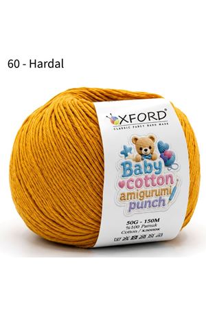 Oxford Baby Cotton Amigurumi Punch 50 gr 150 m No:060 Hardal Sarısı