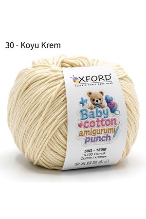 Oxford Baby Cotton Amigurumi Punch 50 gr 150 m No:030 Krem